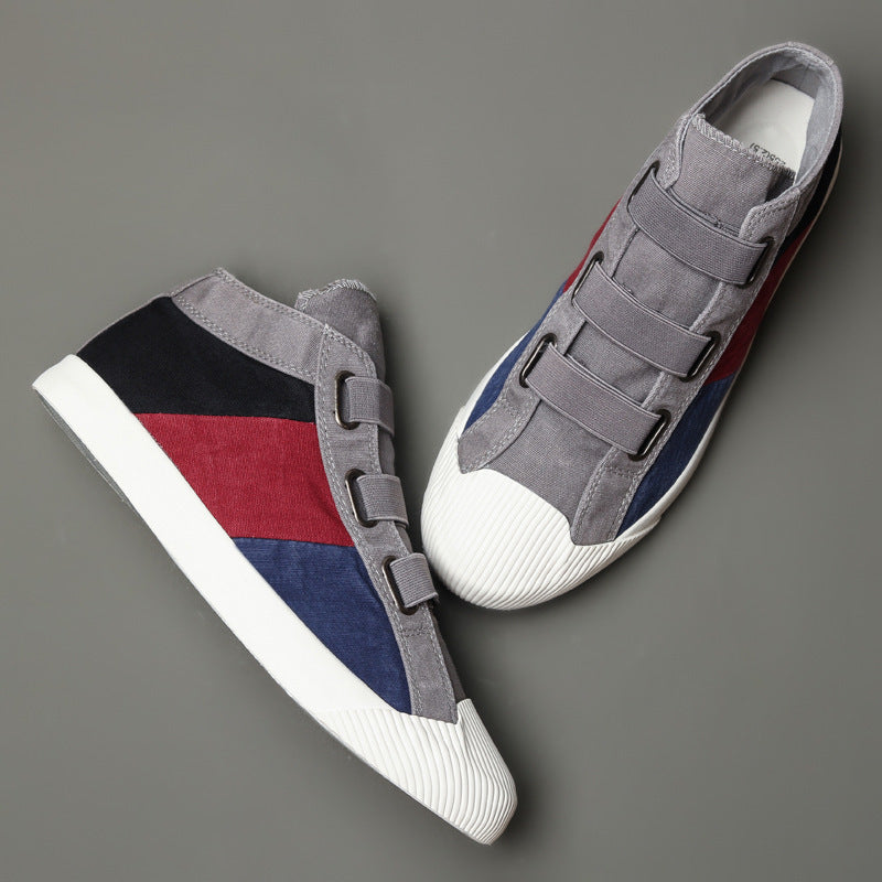 Worn Out Color Blocking Casual Shoes