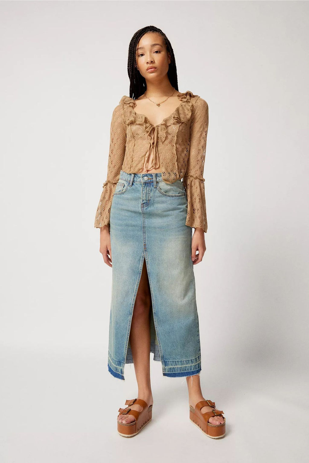 Women's Retro Slim-fit Denim Skirt