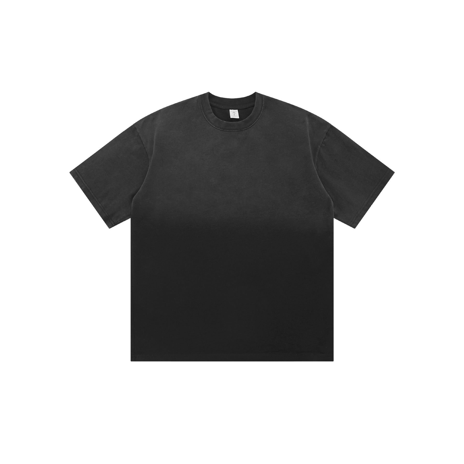 American Retro Double Yarn Pure Combed Cotton Gradient T-shirt