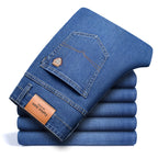 Men's Fleece-lined Loose Straight Cut Jeans