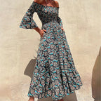 Women's Fashionable Off-Shoulder Waist Dress