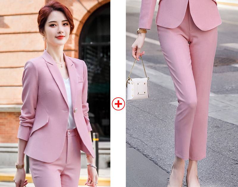 Women's Solid Color Professional Suit