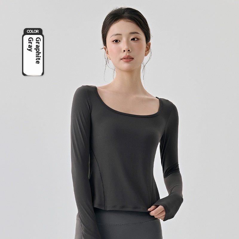 Women's High Elastic Long Sleeve Slim Fit Yoga Top
