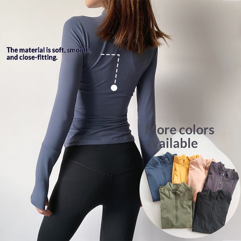 Women's Half-Zip Slim-Fitting Athleisure Jacket