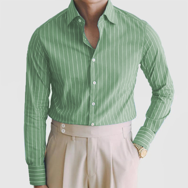 Men's Striped Long Sleeve Shirt