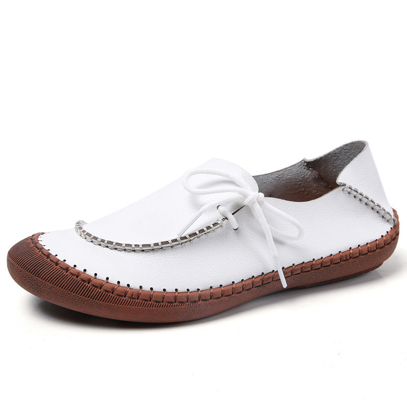 Women's Leather Slip-On Shoes