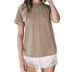 Women's Short-sleeved Lace Top