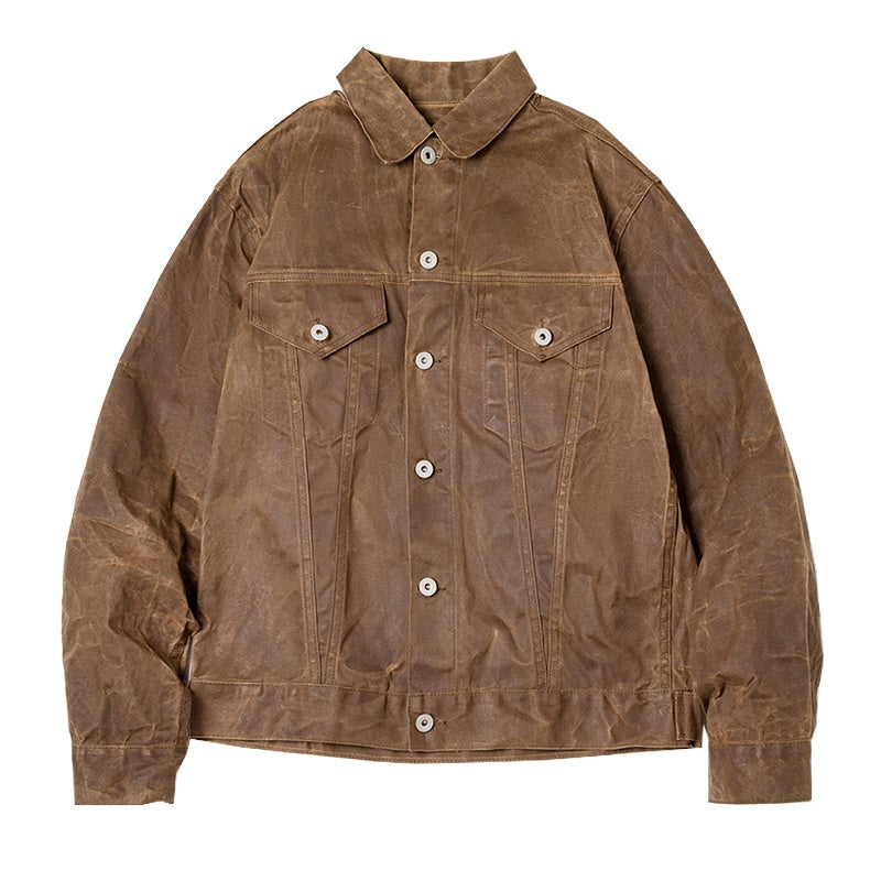 Men's Almond Brown American Retro Jacket