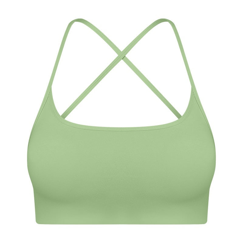Women's Thin Strapped Chest Padded Shockproof Yoga Bra