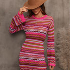 Women's Patterned Knit Dress