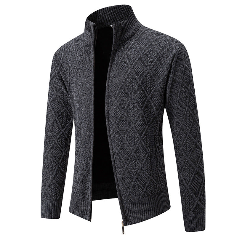 Men's Stand Collared Cardigan