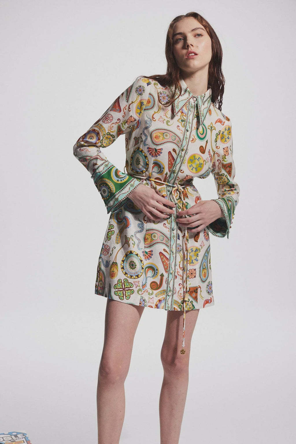 Women's Muraled Linen Dress