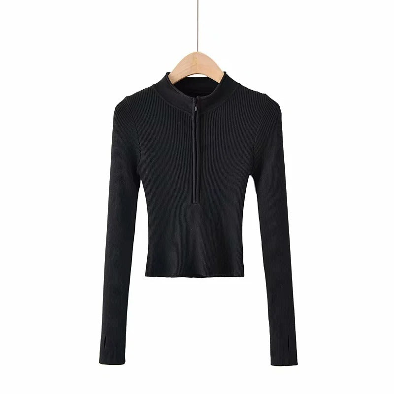 Women's High Neck Short Sweater
