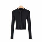Women's High Neck Short Sweater