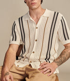Men's Striped Knitted POLO Shirt