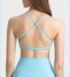 Women's Thin Strapped Chest Padded Shockproof Yoga Bra