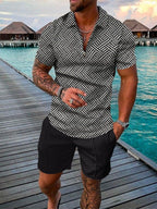Men's 140 Mesh Icy Cool Polo Shirt And Short Set