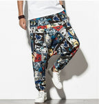 Men's Cotton And Linen Harem Lantern Pants