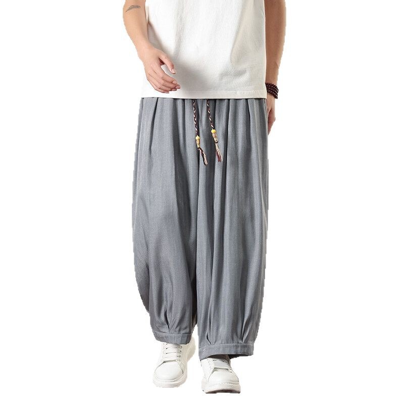 Men's Retro Loose Straight Harem Pants
