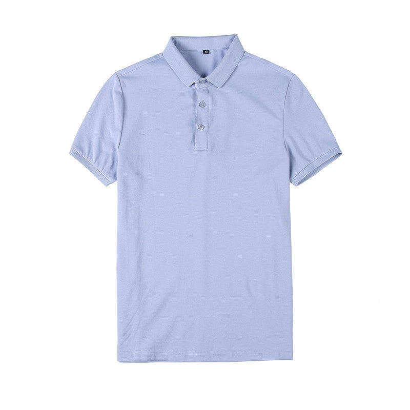 Men's Solid Color Short Sleeve Polo T-Shirt