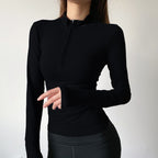 Women's Half-Zip Slim-Fitting Athleisure Jacket
