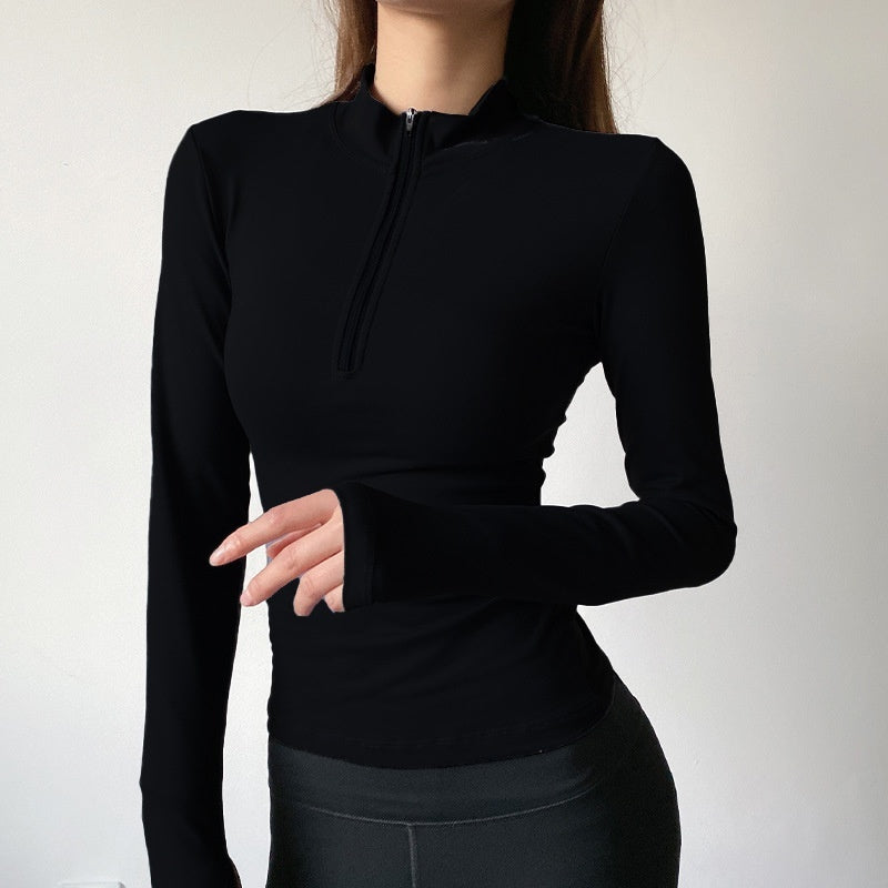 Women's Half-Zip Slim-Fitting Athleisure Jacket