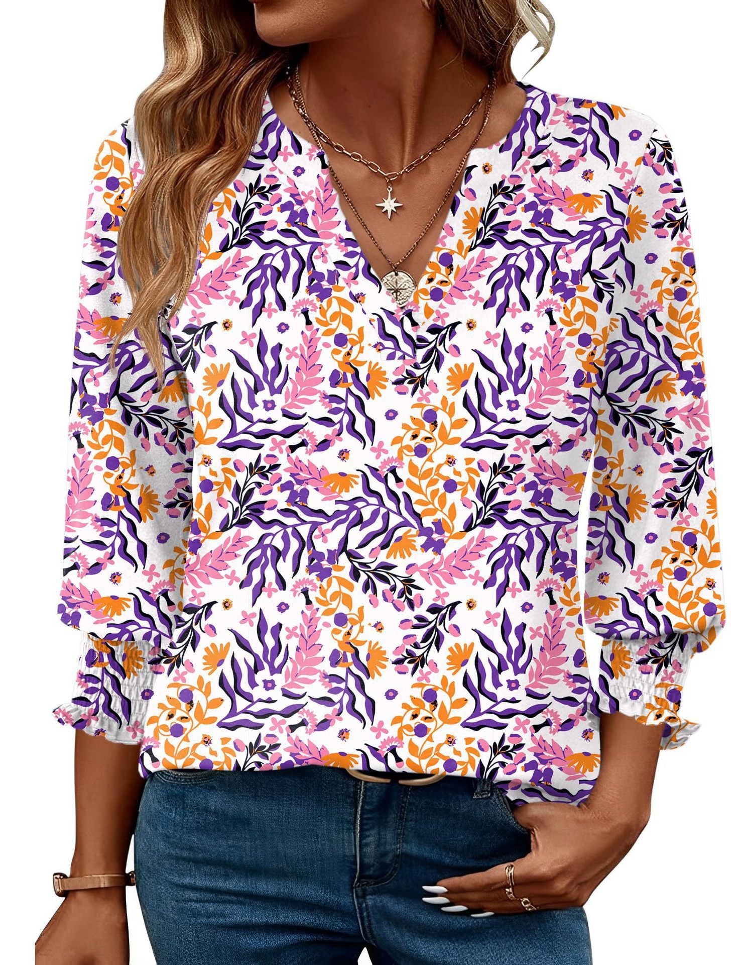 Women's Patterned Full Sleeve Top