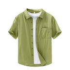 Men's Short-sleeved Cotton Shirt