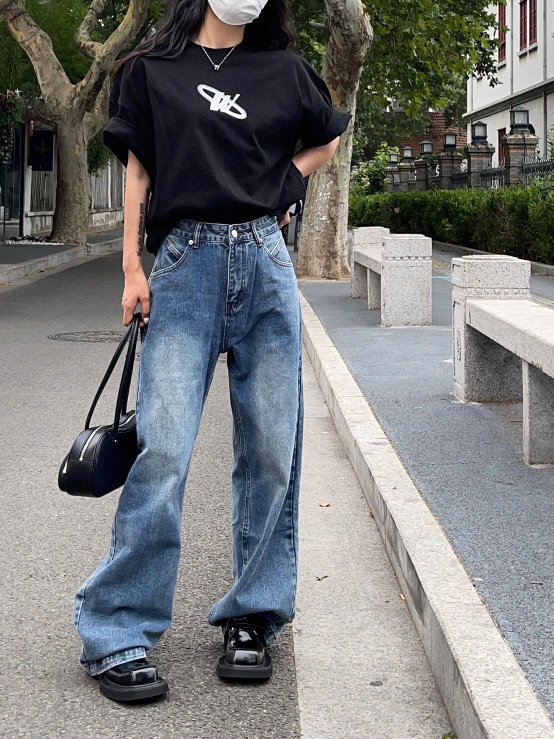 Women's High Waist Wide Leg Jeans