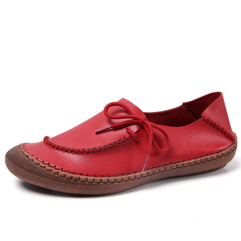 Women's Leather Slip-On Shoes