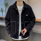 Men's Relaxed Buttoned Lapel Jacket