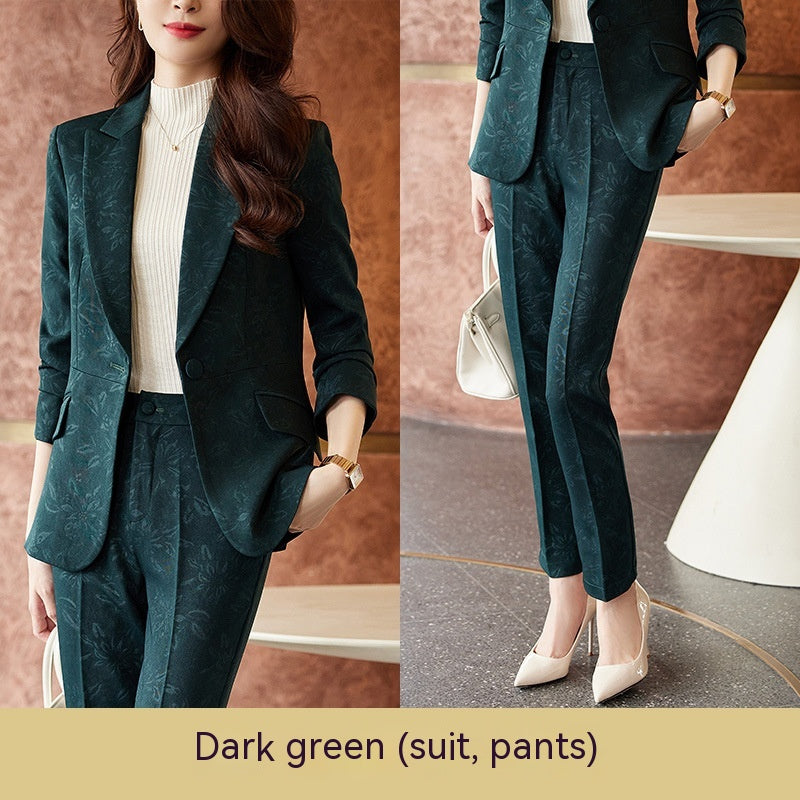 Women's Light Patterned Pant suit