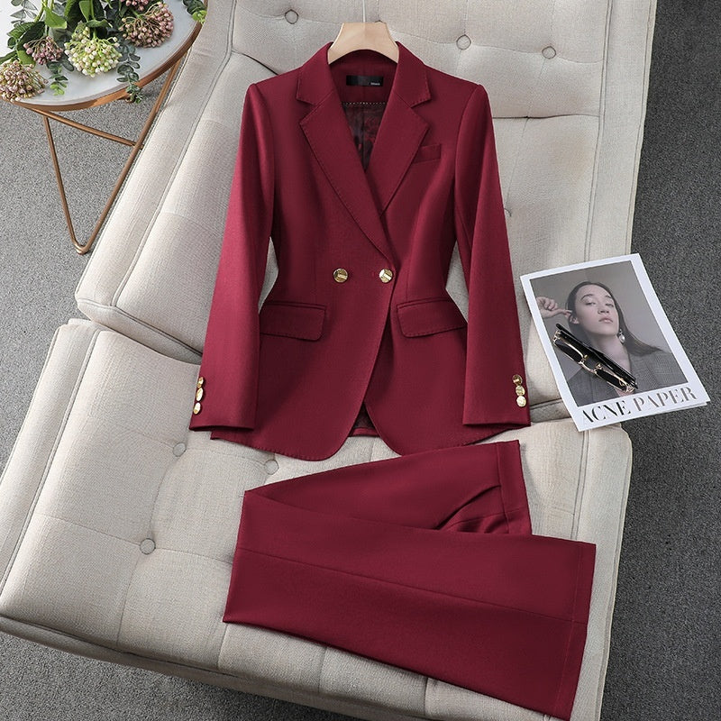 Women's Bootcut Pants And Jacket Set