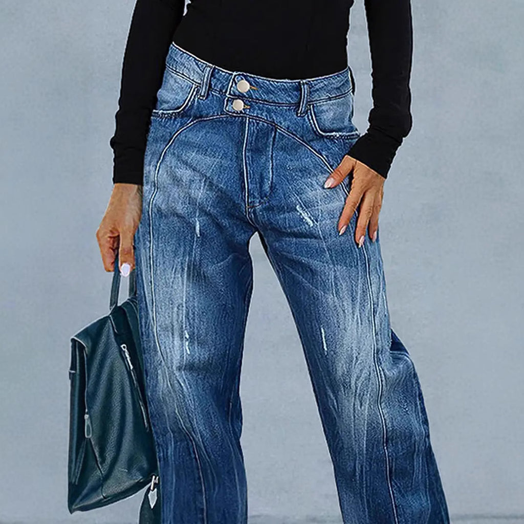 Women's Washed Denim Jeans