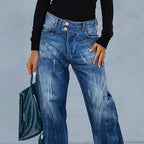 Women's Washed Denim Jeans