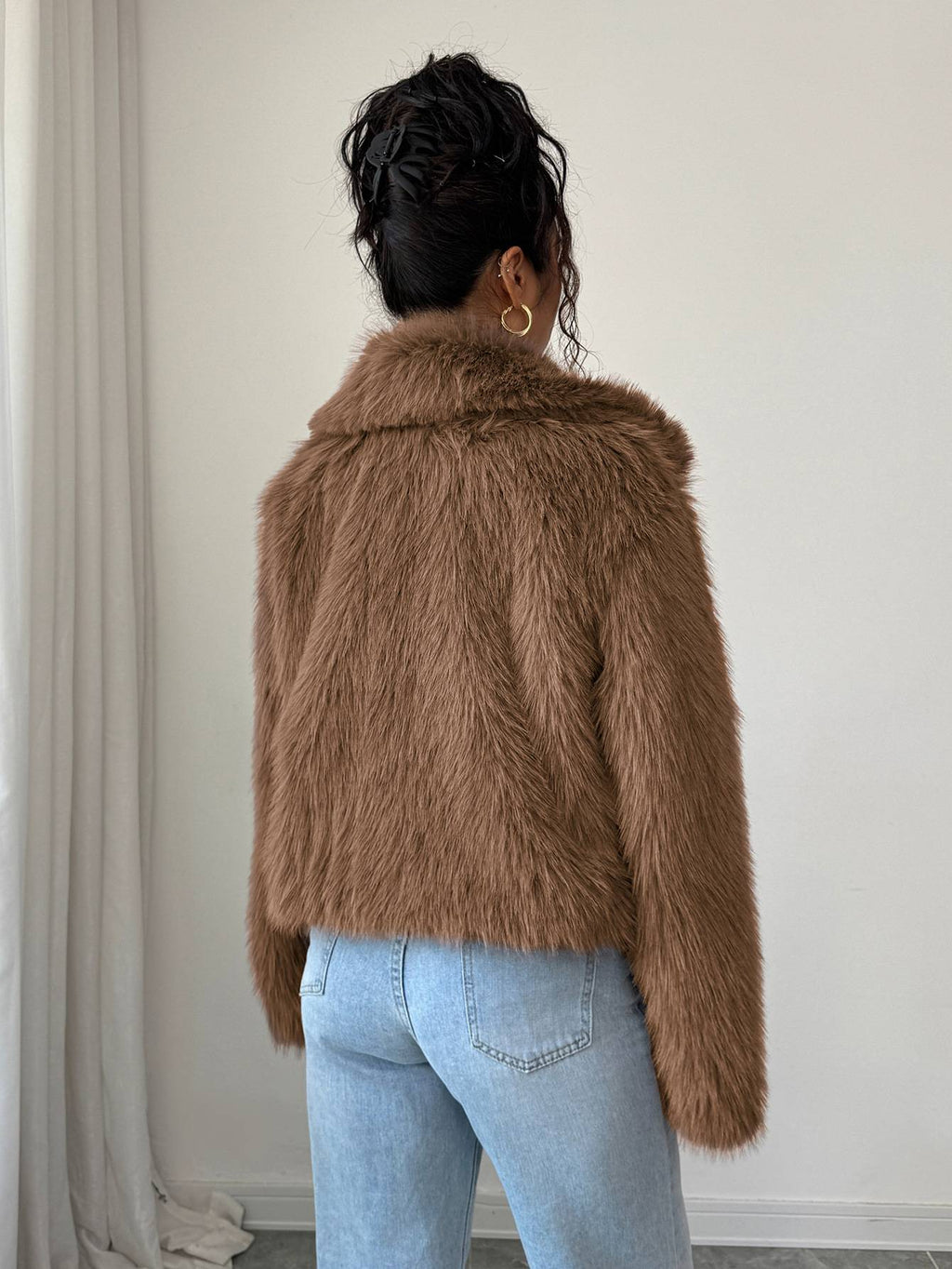 Women's Fluffy Long-sleeved Jacket
