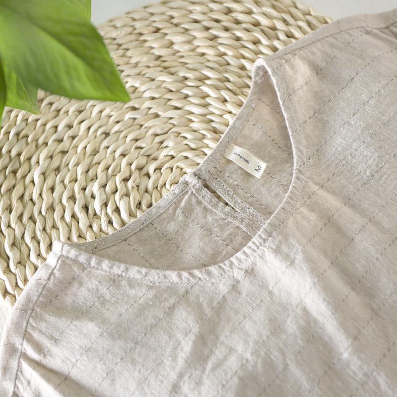 Men's Linen-Cotton Blend Breathable Short-Sleeved T-Shirt