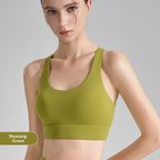 Women's U-neck Tie-up Thickened Yoga Butterfly Fitness Top