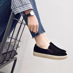 Women's Genuine Leather Non-Slip Retro Loafer Pumps