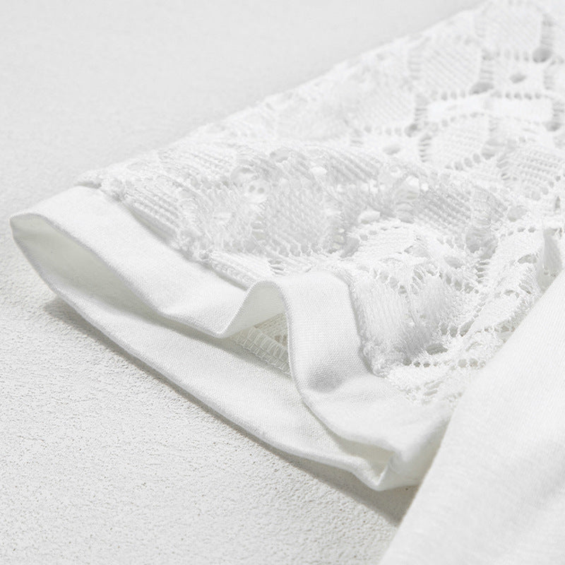 Women's Short-sleeved Lace Top