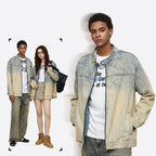 Gradiented Washed Denim Jacket