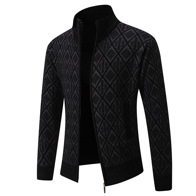 Men's Stand-up Collar Cardigan