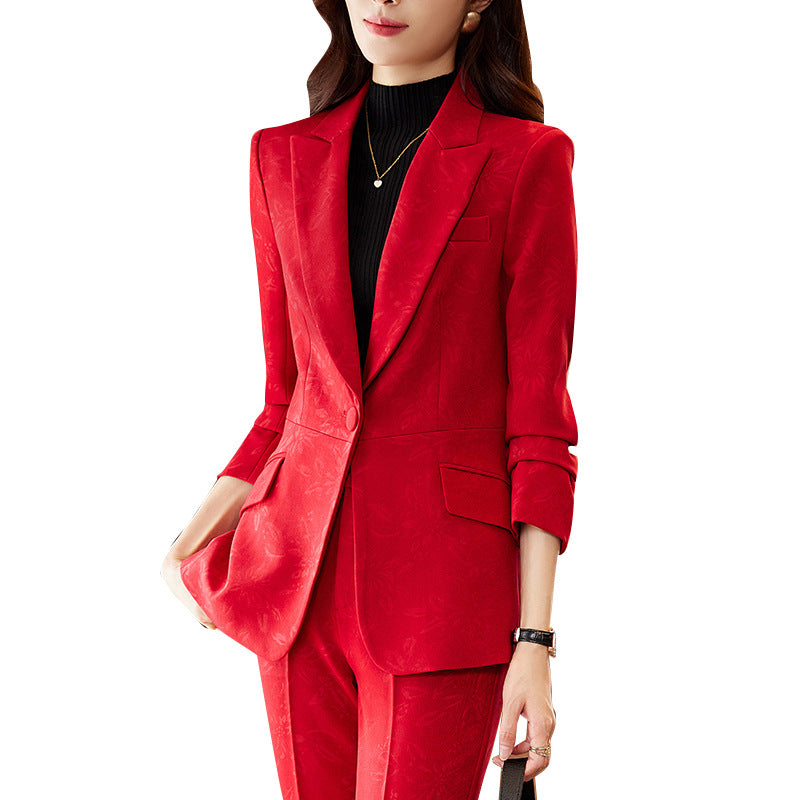 Women's Light Patterned Pant suit