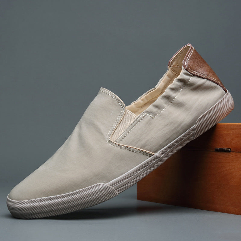 Men's Elastic Canvas Loafers