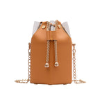 Women's Chained Bucket Bag