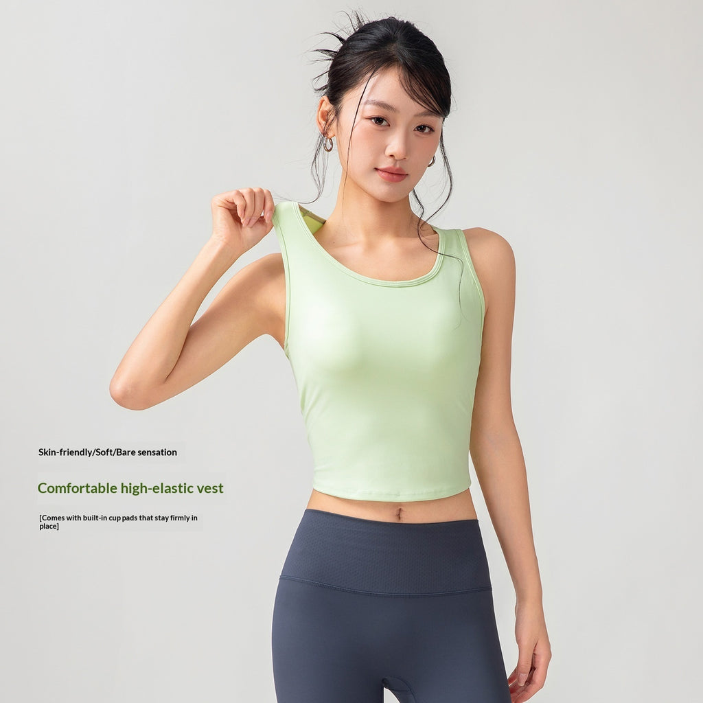 Women's Body Shaping Fitted Cup Yoga Tank Top