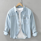 Men's Japanese-style Retro Denim Long Sleeve Shirt