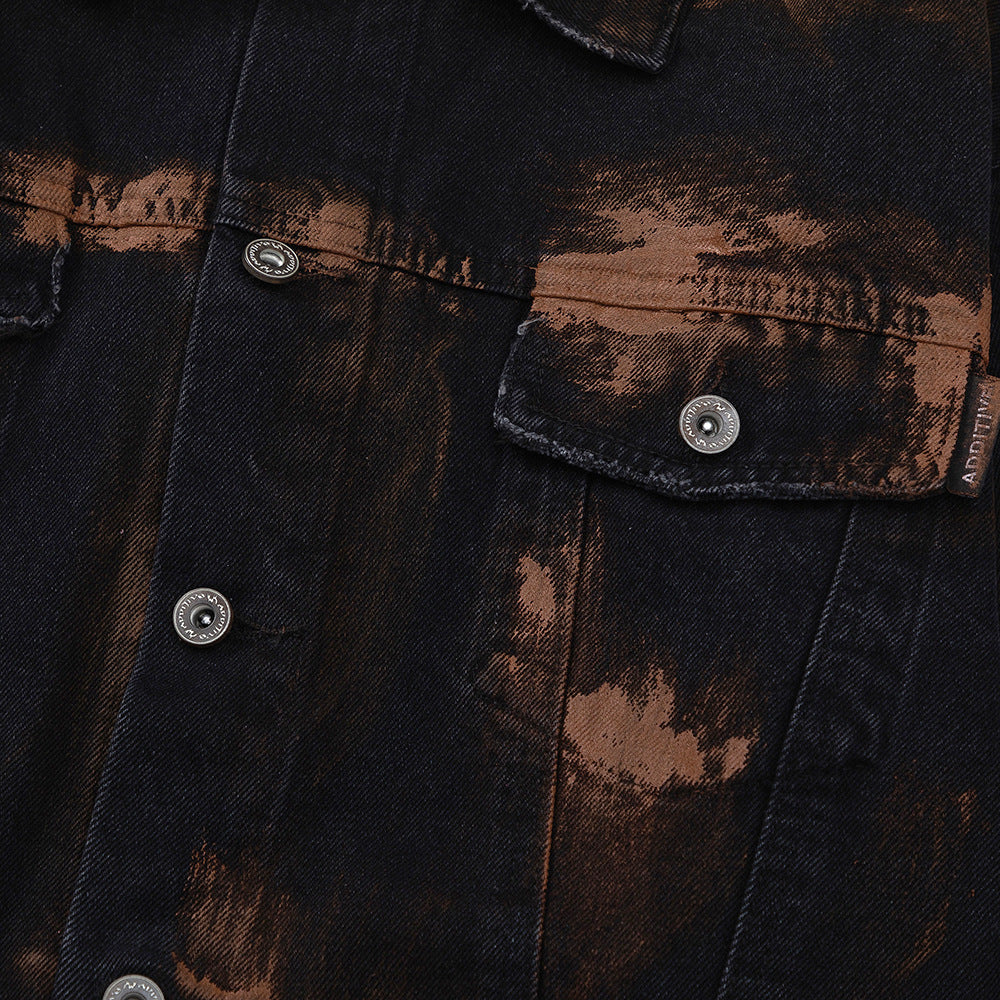 Men's Coffee Denim Jacket