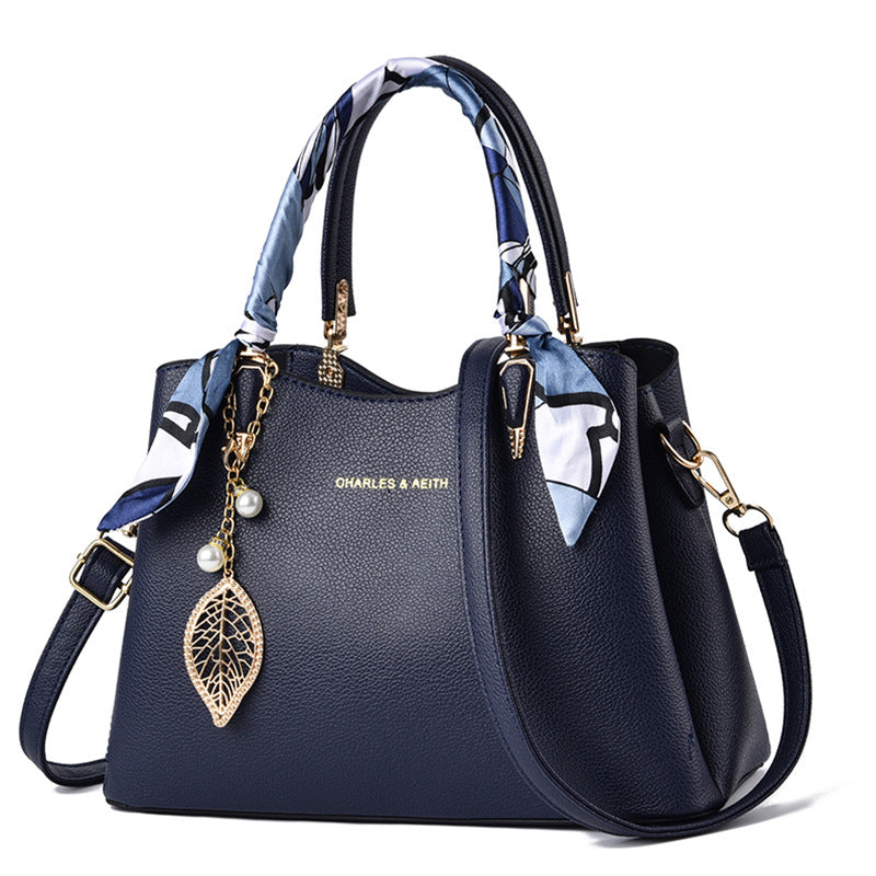Women's Scarfed Single Shoulder Crossbody Handbag