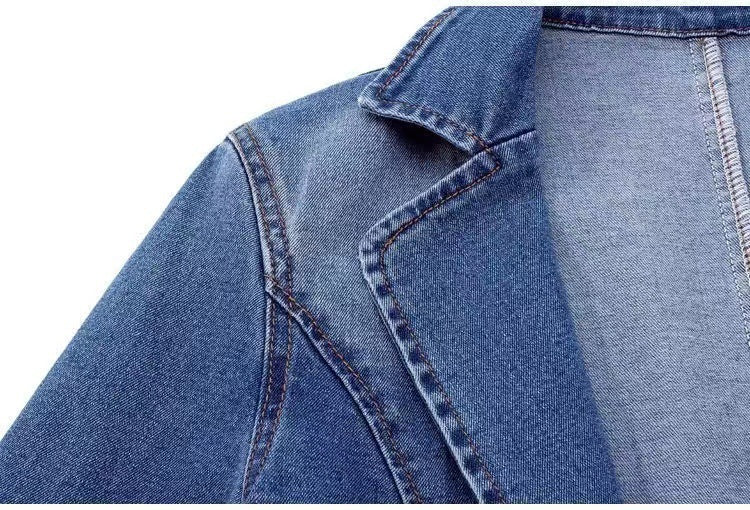 Women's Single Buttoned Denim Coat